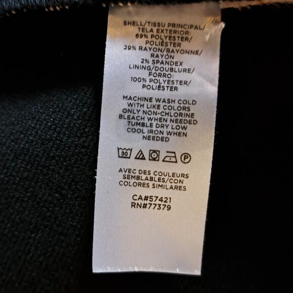 ANN TAYLOR Houndstooth Sleeveless A-line Midi Dress Size 8 Black & White - Picture 5 of 7